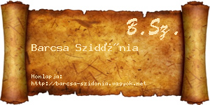Barcsa Szidónia névjegykártya